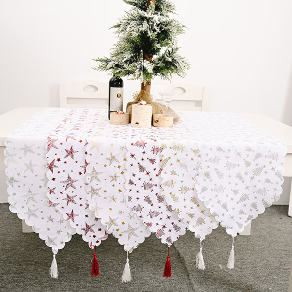 Christmas Tree Star Tassel Table Glitter Tablecloth De B