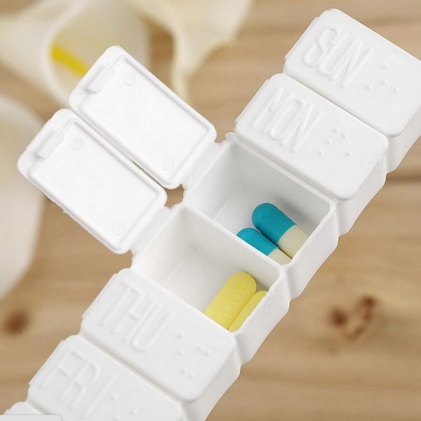 Medicine Weekly Storage Pill 7 Day Tablet Sorter Box Container C