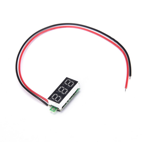 Mini Dc 2.4-30v Led Panel Voltage Meter 3-digital Display Voltme 红色 30*11.7*9.2（mm）