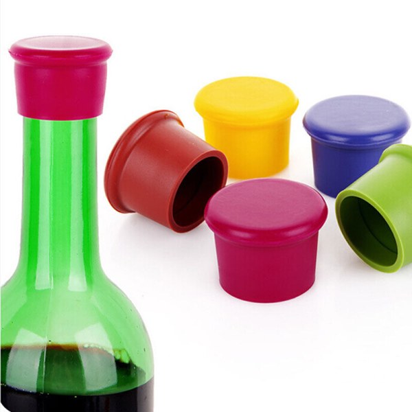 Silicone Wine Beer Cover Bottle Stopper Cap Beverage Home Kitche Black