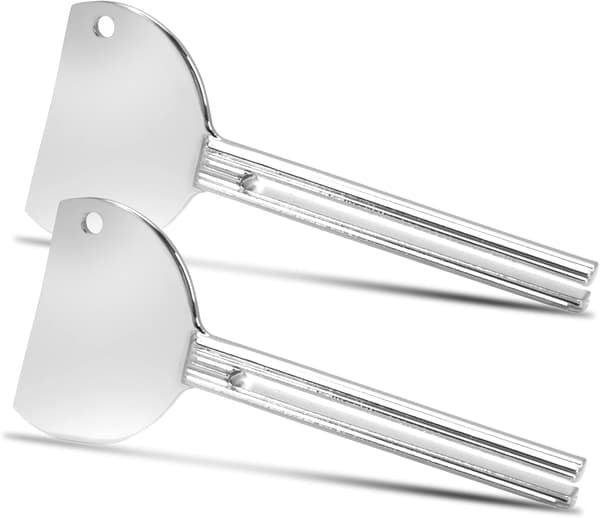 2 stk. tubklemmer, tubpress til tandpasta, farvetuber, cremer, sennep, tubvrider, klemme til badeværelse og køkken, rustfrit aluminium