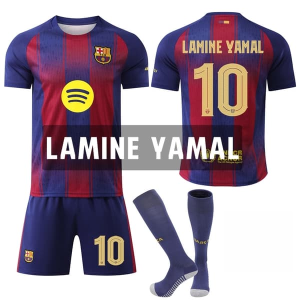 FC Barcelona 2025/26 Home Kit (including socks), Lamine Yamal No. 10 Jersey NO.10