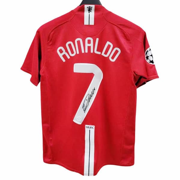 Fotballtrøye 2026 Retro Edition Signaturstil Fotballtrøye Samleobjekt Fanversjon Gave til Fans*CR7 - Man Utd - 07/08*L CR7 - Man Utd - 07/08