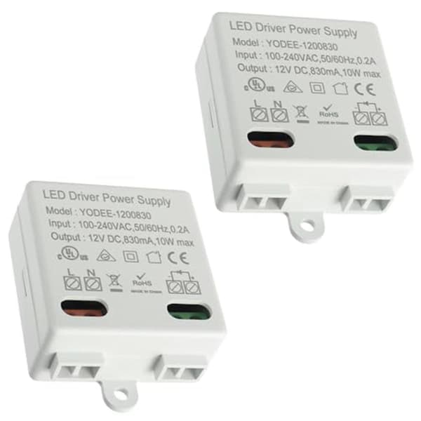 12 V/dc 10W Mini LED-muuntaja LED-muuntaja Mini 12 V LED-valoille ja nauhalle Ei minimi kuormitusta
