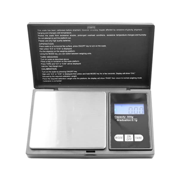 Digital liten våg 500g/0.01g Noggrannhet Gram och Uns Våg för Smycken, Pulver, Mynt, Mat Kök Fickvåg med Tara, Bakgrundsbelyst Display, Auto