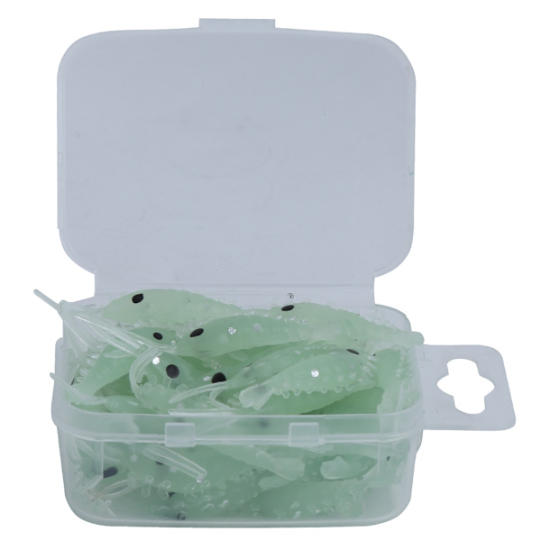 50 stk. Selvlysende kunstig liten gressreke fiskesluk agn for ferskvann og saltvann