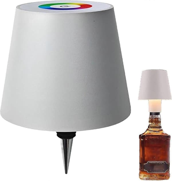 Trådløs flaskelampe RGB/3 farger dimbar Pridola trådløs flaskelampe, oppladbar pustelysmodus berøringsfri bordlampe Hvit Hvit