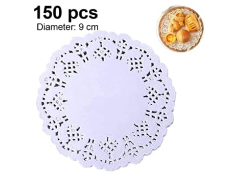 Pakkaus, jossa 150 pyöreää paperiserviettiä, tabletit hääpöytiin, juhliin, 9 cm