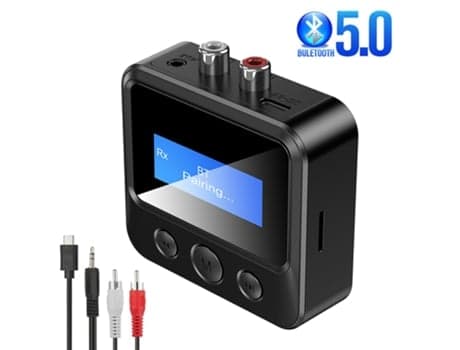 Bluetooth 5.0 Lähetin EDR Vastaanotin Langaton Adapteri USB Dongle 3.5mm AUX RCA TV:lle PC:lle Kuulokkeille Kotistereolle Autolle HiFi Audio
