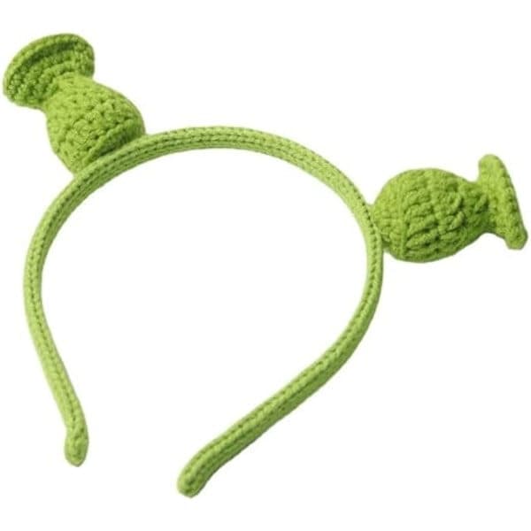 IC Shrek Pannebånd med ører, søte kostymeører, Halloween Cosplay Rekvisitter Festtema Kostyme Unisex