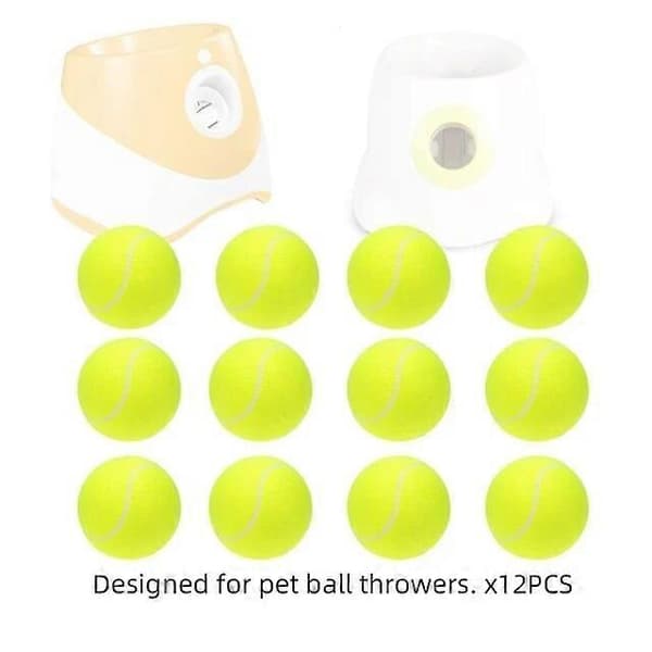 Tennisballer for hunder, 2-tommers hundetennisball kompatibel med automatiske kastere, små hundelekeballer, interaktive kjæledyrleker 12 stk
