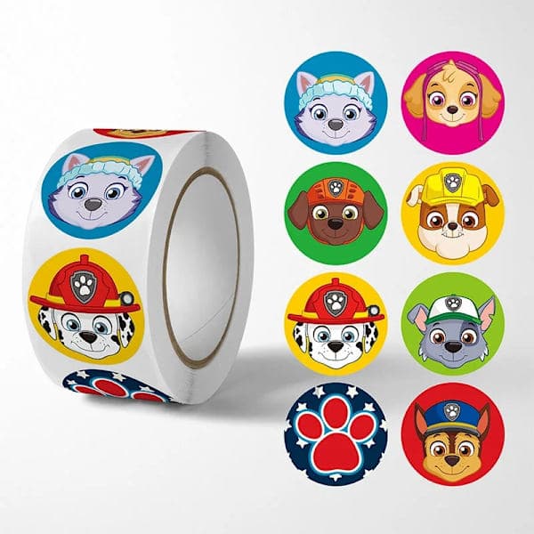 500 stk Paw Patrol-klistremerker Tegneserie Barneklistremerker Søte Barn Skrivepapir Skolelærerrekvisita Belønningsklistremerker Leker Gave 500 stk en