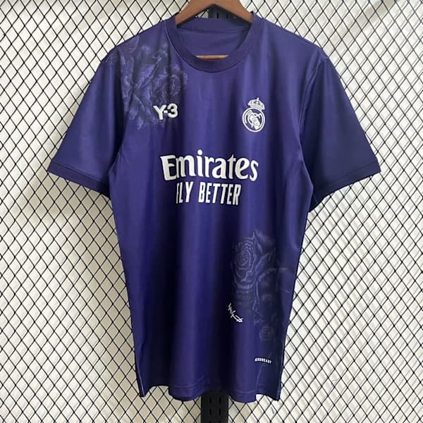 24-25 Real Madrid Y-3 Special Edition Fodbold T-shirt S-2XL Lilla XL