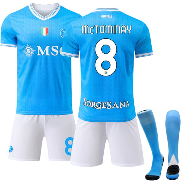 2025-2026 SSC Napoli Hjemme Børn Voksen Fodboldtrøje NR.8 McTominay S