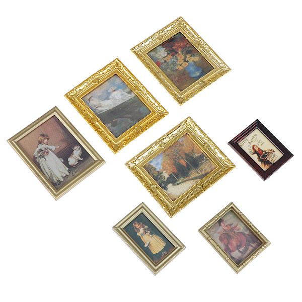 Kop 1 12 Dollhouse Miniature Oil Painting Decoration Dollhouse Acce Fyndiq