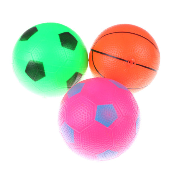 12cm Inflatable Basketball Football Blow Up Ball Kids Sports Out 0