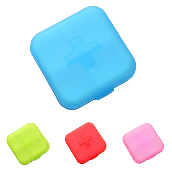 4 Slot Compartment Pill Box Medicine Tablet Holder Organizer Dis Pink