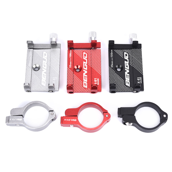Aluminum Bicycle Holder Alloy Motorcycle Bike Handlebar For Cell Red