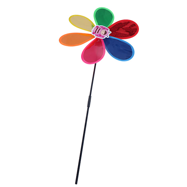 Colorful Rainbow Dazy Flower Spinner Wind Windmill Home Garden Y One Size