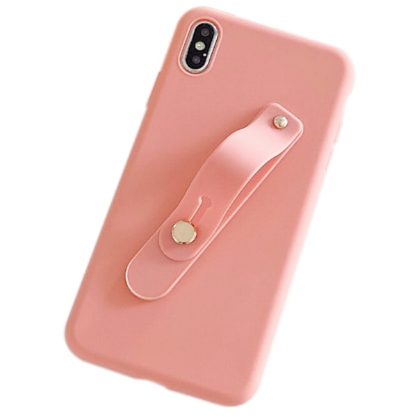 Pure Color Wristband Bracket Soft Tpu Phone Case For Iphone 6 7 B:iphonex/xs