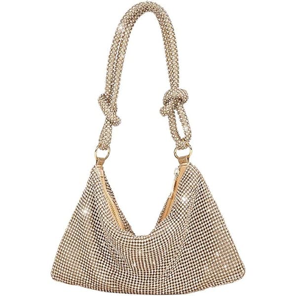 Dame Aften Taske, Elegant, med Rhinesten, til Fest Bryllup
