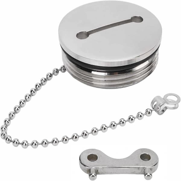 Meripolttoainesäiliön korkki avaimella, 316 ruostumattomasta teräksestä valmistettu meripolttoainesäiliön korkki jahdeille, 50 mm