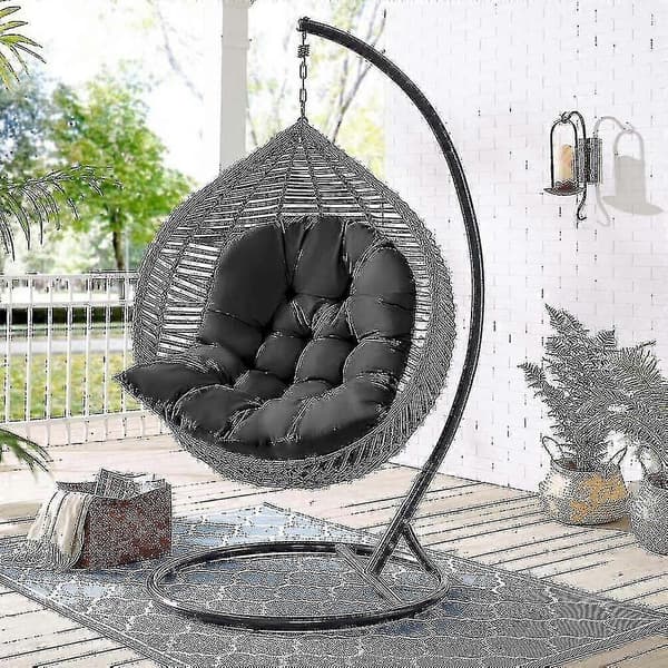Hengende Egg Swing Hammock Stol Sete Tykk Pute Puteputer for Hage Innendørs (inkluderer kun setepute)