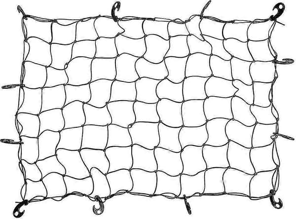 90x120cm til 180x240cm Kraftig Strikk Cargonett med 12 Abs Kroker - Stor Kapasitet Tak Bagasjerom Nett, Reise Bagasjehylle Elastisitet Tak Bagasje C