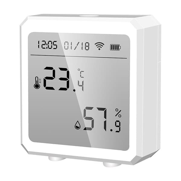 Intelligent Temperatur- og Fuktighetssensor - Termometer og trådløst wifi-hygrometer for hjemmet, styrt via Alexa-appen