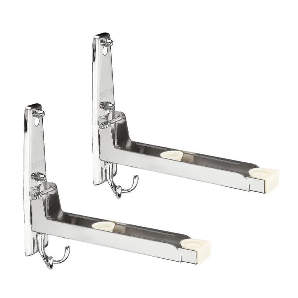 304 Rustfritt Stål Mikrobølgeovn Brakett Med Teleskopiske Armer Og Kroker Universal Veggmontert Brakett For Mikrobølgeovn Grillovn Opp Til 40kg Veggmo