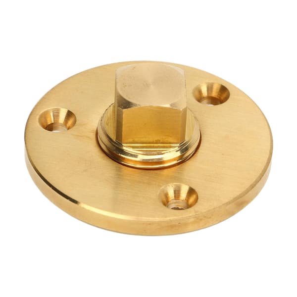 2-tommers båtdreneringsplugg med messinghette, oval marine yachtplugg for 1/2-tommers garboard-slange