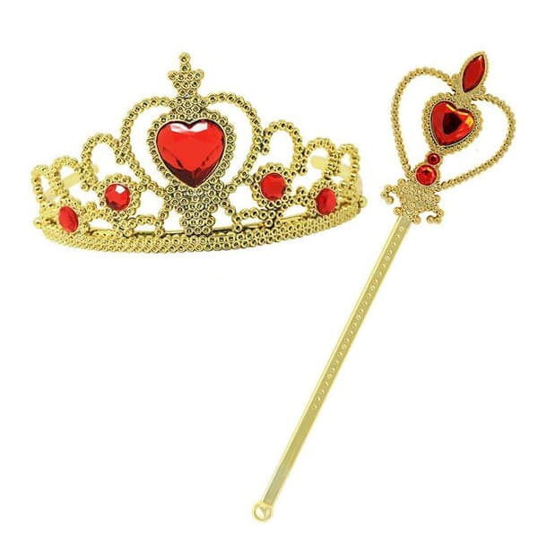 Elizabeth II Prinsesse Utkle Accessories: Cosplay, Krone, Scepter, Karniv