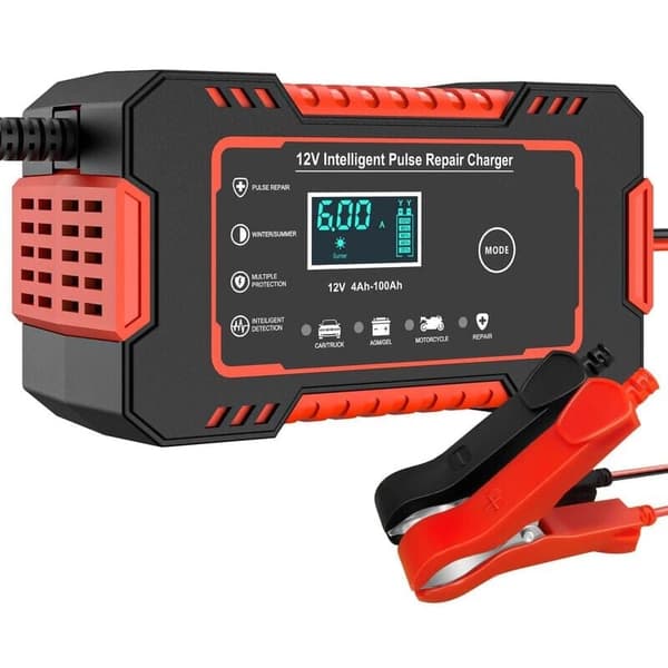 12V 6A intelligent bilbatteriladdare 12V underhållsladdare för bilbatterier med temperaturkompensation