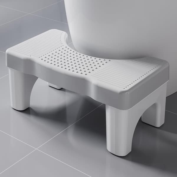 WC-jakkara, ulostejakkara, kannettava muovinen potta-jakkara aikuisille ja lapsille, liukumaton kylpyhuonejakkara, ergonominen WC-jakkara kyykkyasento