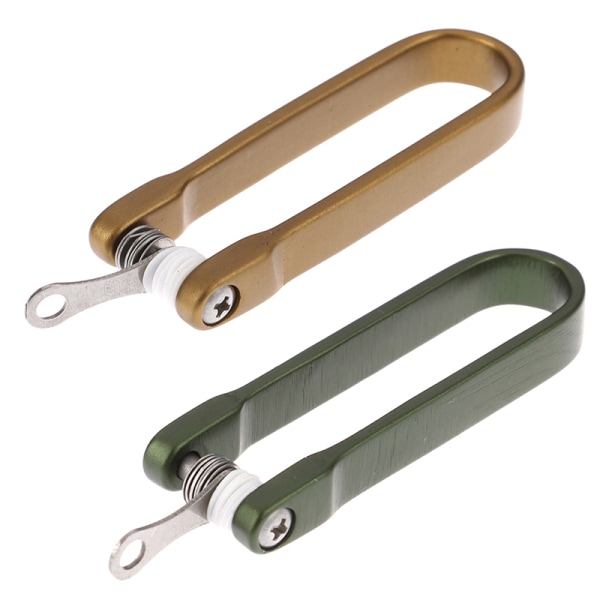 1pc Key Holder Clip Folder U-style Keychain Bag Aluminum Cli Yellow