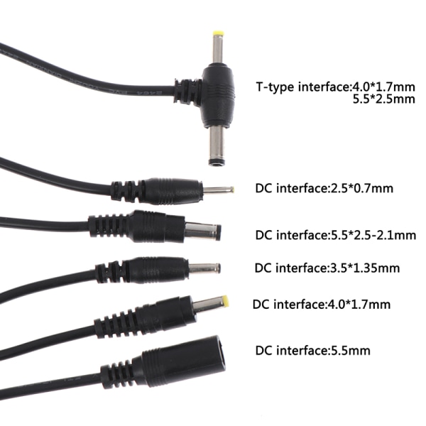 Adapter Output Power Cord Dc Male Plug Cable 2.5*0.7/3.5*1.35/4. 6#