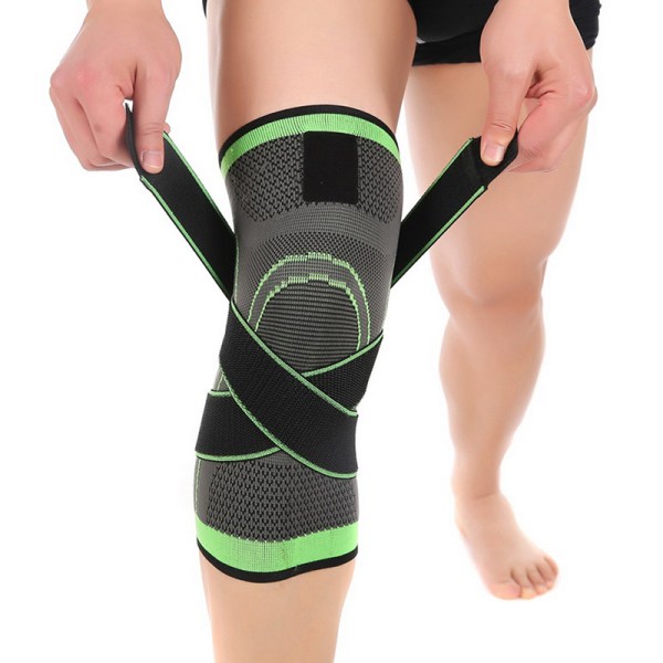 Knee Sleeve Compression Brace Patella Support Sports Gym Joint P Green A4