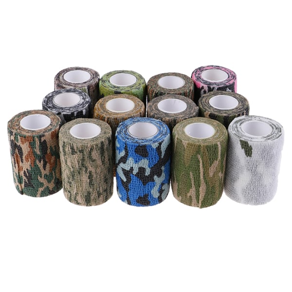 Outdoor Camouflage Sports Self Adhesive Bandage Muscle Tape Wrap G
