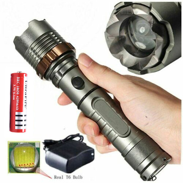 Tactical Police 15000lm CREE T6 5 Modes LED Flashlight for sale online
