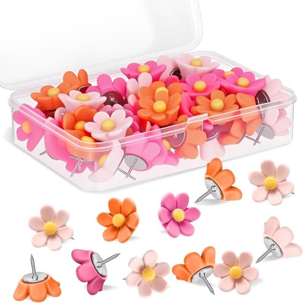 20 stk. blomsterformede tegnestifter, dekorative harpiksblomst-tegnestifter for Ph