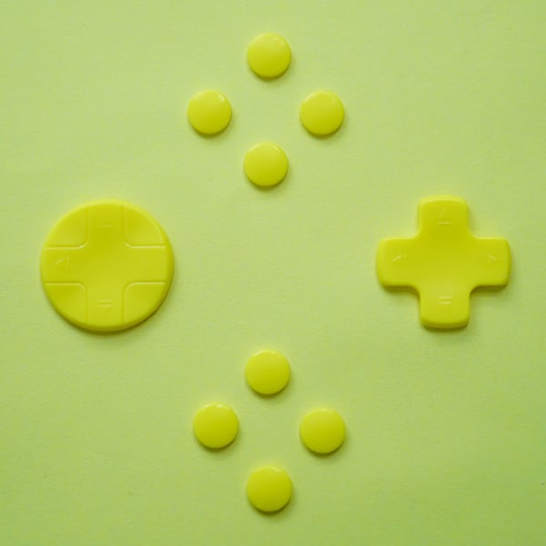 No name Til Nintendo Switch Button Cap Ns Retning Key Sticker Farverige Stickers Cat's Paw Joycon Knap Cross Disc Yellow