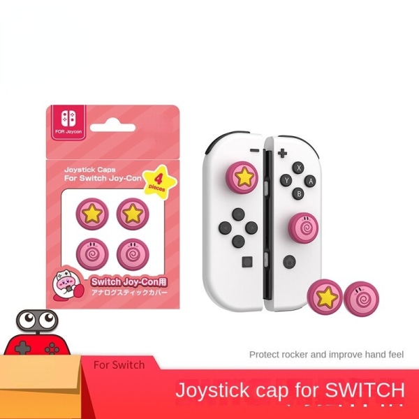 No name Til Nintendo Switch/oled Joycon Joystick Cap Spilkassette Kirby Exploration Discovery Series Pink Jc