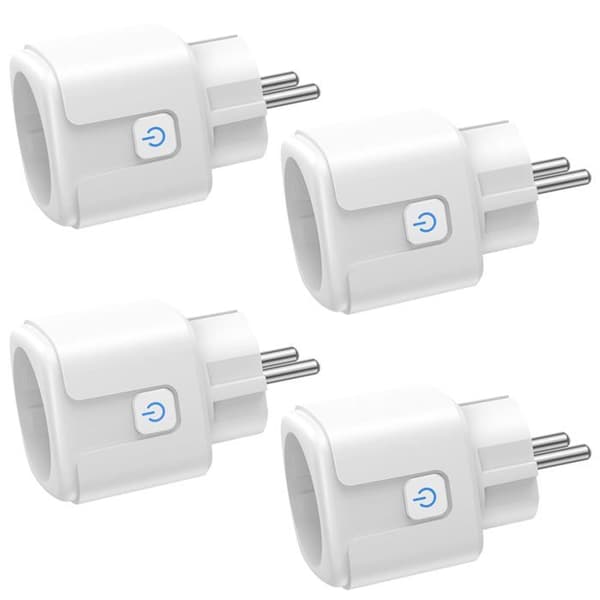 WiFi-älypistoke, 4 kpl – 16A 3680W – Energiankulutuksen seuranta – Kaukosäädin