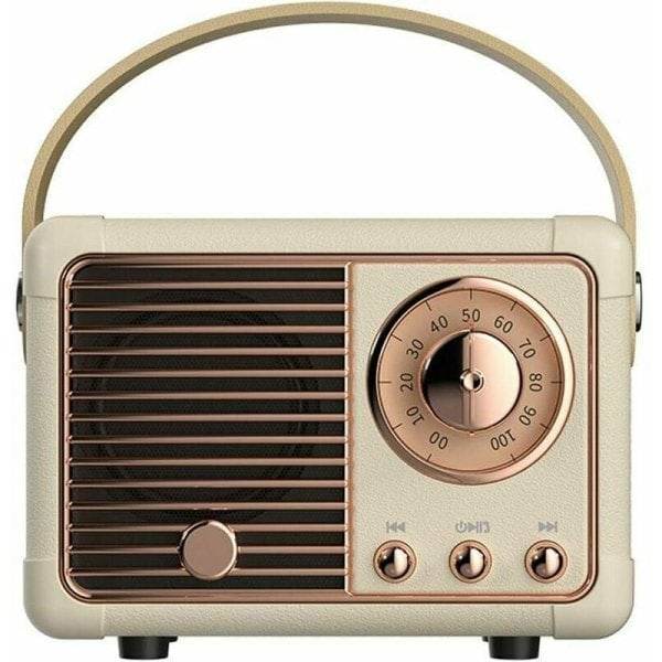 Bestselgende Retro Bluetooth-høyttaler, Vintage FM-radio med klassisk stil, Høyt volum, Trådløs Bluetooth 5.0-tilkobling, TF-kortstøtte