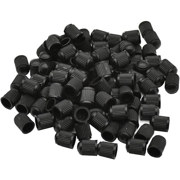 Ventilhattar för däck, pålitligt material tjock och stark plast korrosionsskyddande ventilhattar för bilar lastbilar cyklar motorcyklar (100 st)