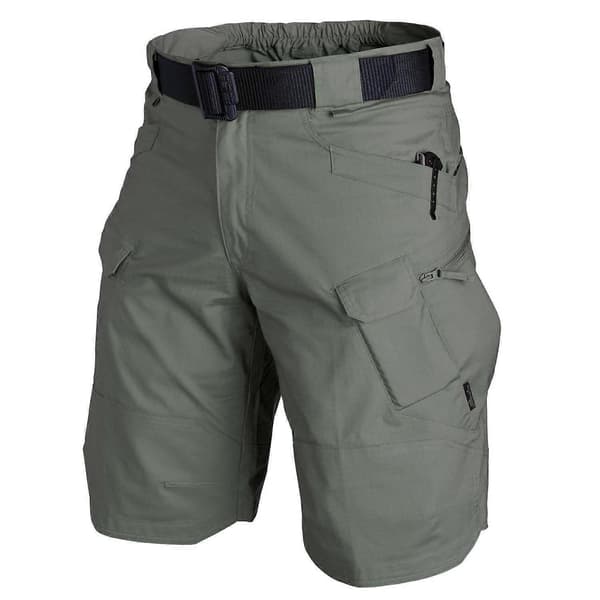 Taktiske shorts for menn, vanntette utendørsshorts, turshorts med flere lommer, militære cargoshorts grønn