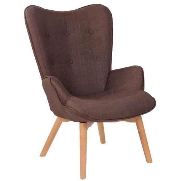 Lounge Fåtölj - CLP - Durham Fabric Lounge Chair - Hög rygg - Dekorativa knappar - Skandinavisk stil