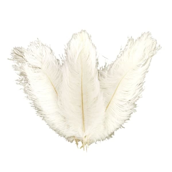 10 stk strutsfjører Plume Centerpiece Bryllupsfest Borddekorasjon 30-35cm Hvit