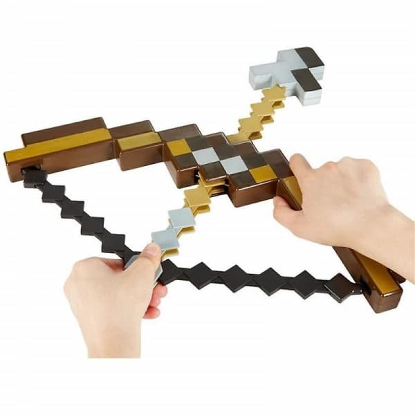 Minecraft-leker, Ultimate pilbåge med lys og lyd, rollespillsutstyr i barnestørrelse, bursdagsgave til barn og fans Komfortabel