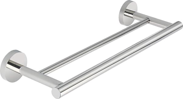 Dobbel håndklestang 40cm SUS 304 rustfritt stål veggmontert håndklestativ med polert finish for baderom kjøkken sølv